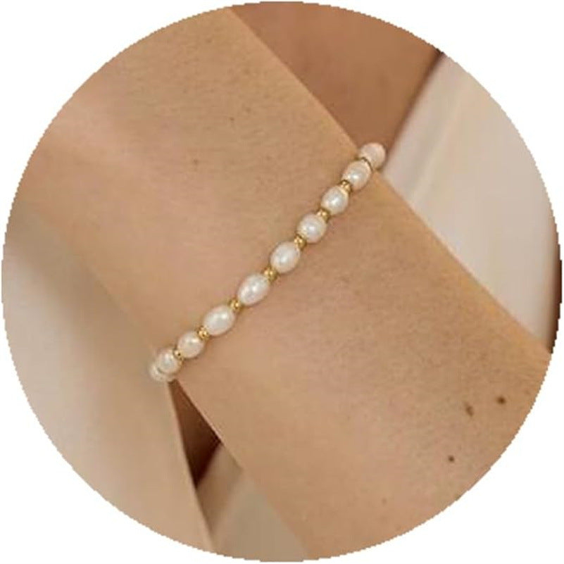 Artificial Pearl Pendant Bracelet